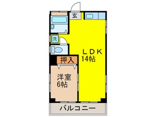 篭池ハイツの物件間取画像